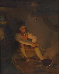 Pouco cozinheiro na lareira